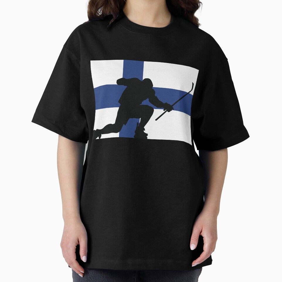 Finland Ice Hockey Silhouette Celebration by CanvasTee