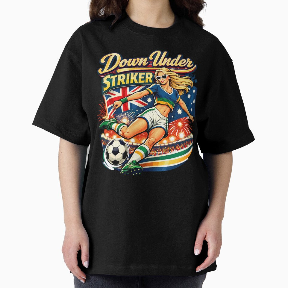 Down Under Striker Retro Soccer Girl Shirt by Prime legend