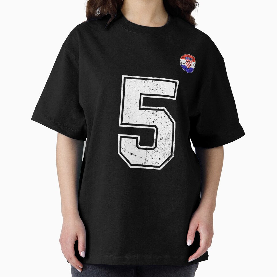 Croatia Soccer Number 5 Vintage Sports Fan by KristenosNehk