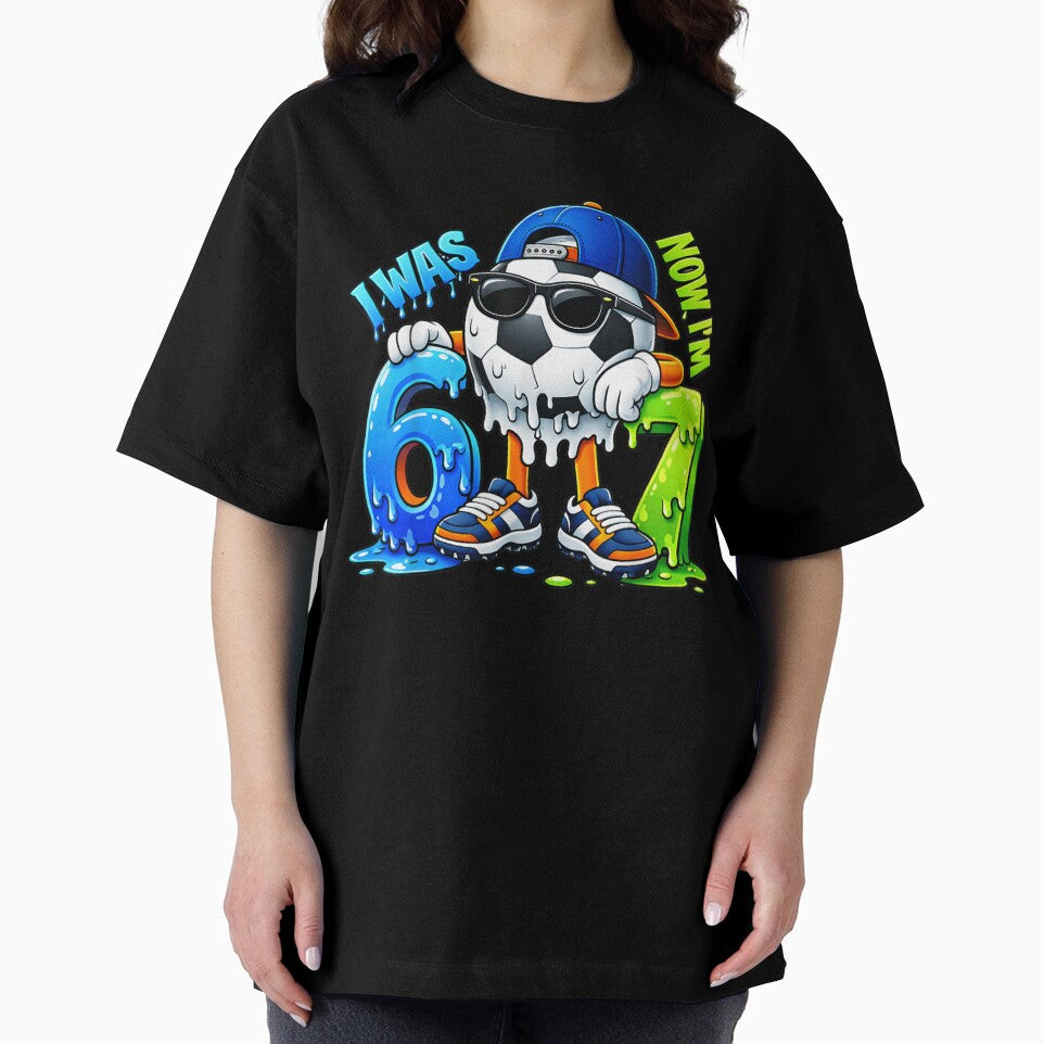 I Was 6 Now Im 7 Soccer Ball Cool 7th Birthday by ObukiLantara