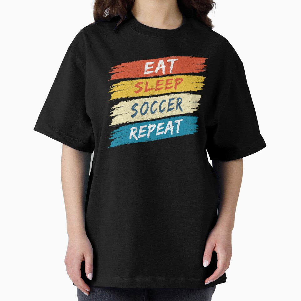 Eat Sleep Soccer Repeat (retro colours) by Numero14