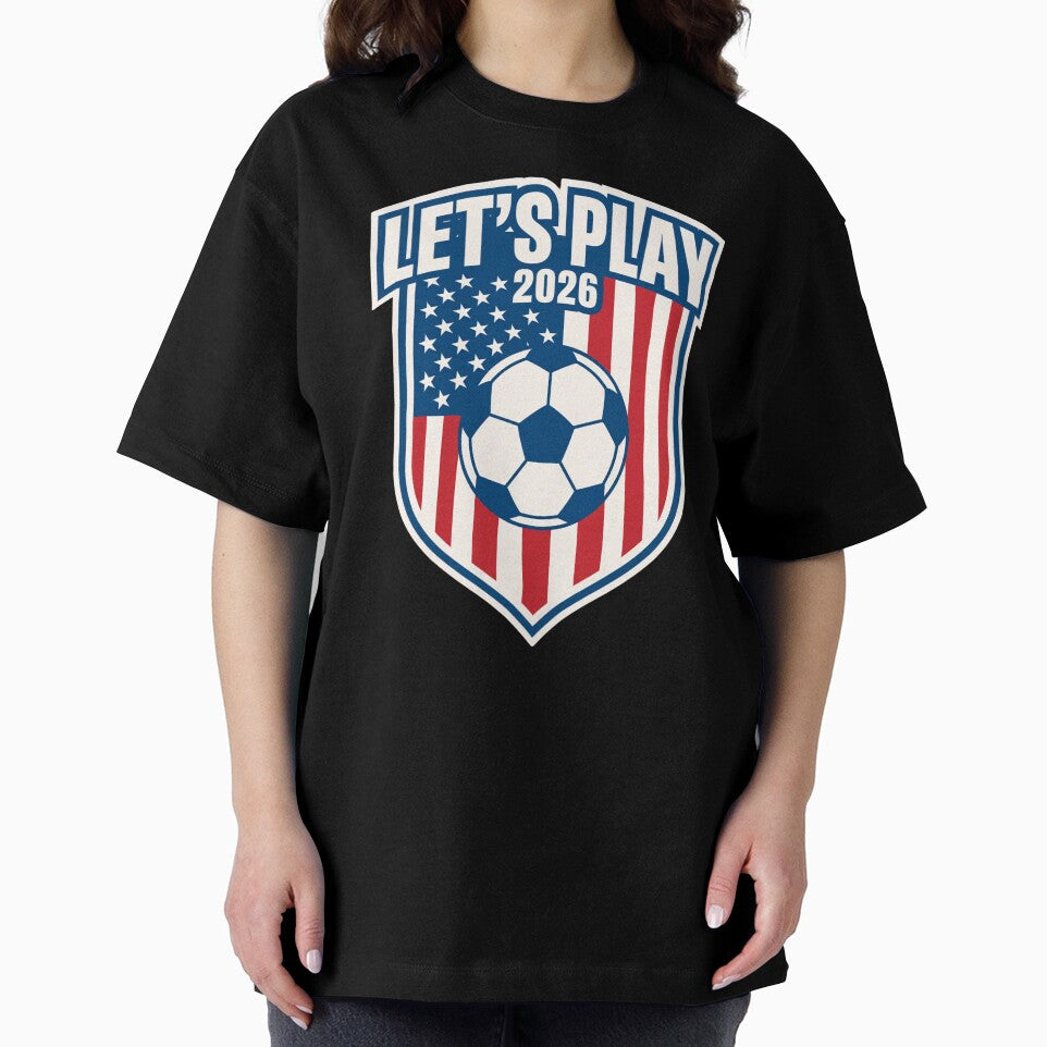 Let's Play 2026 Patriotic Soccer USA Flag Design by RDRdesign