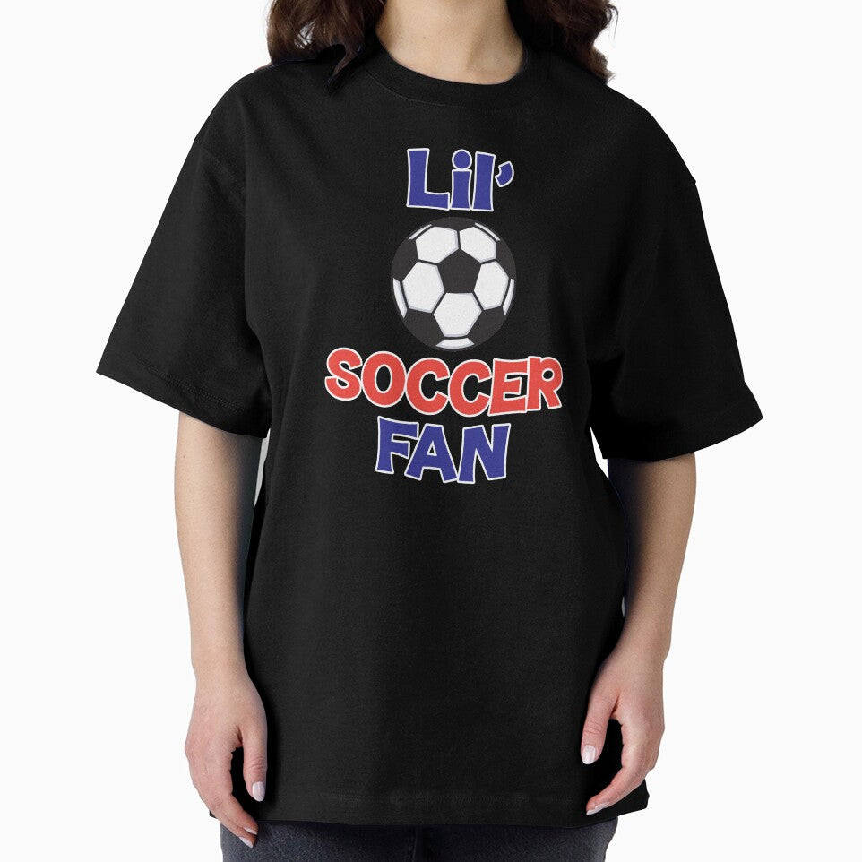 'Lil' Soccer Fan' (Black) by The Button Gal