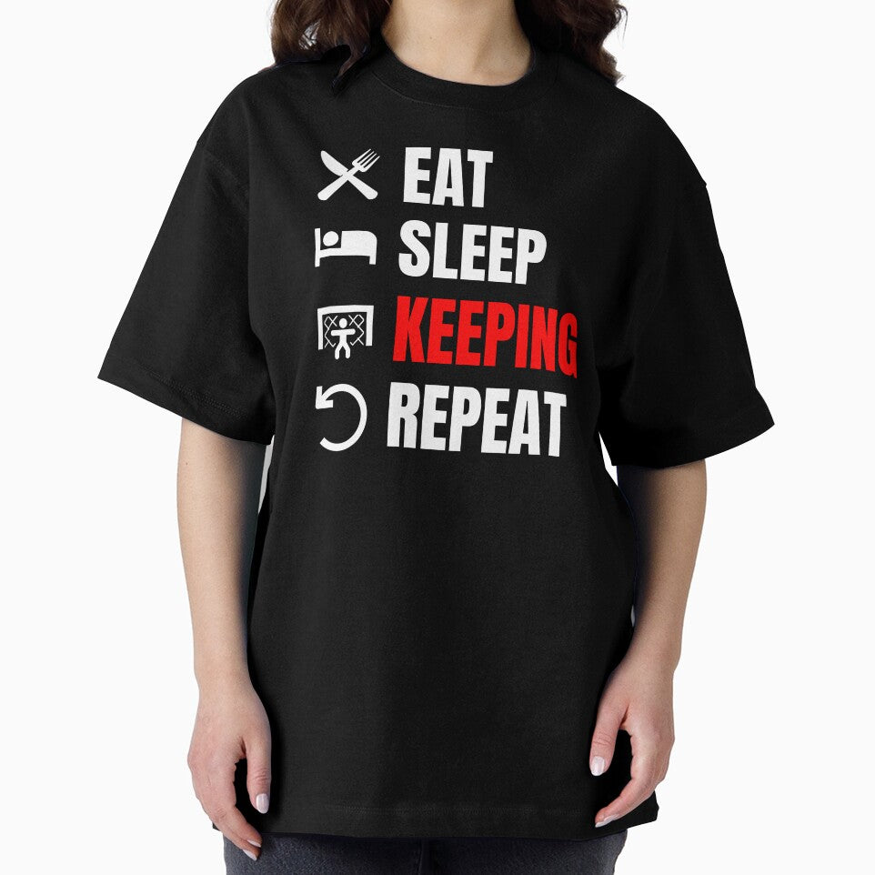 Eat Sleep Keeping Repeat Red by Web CreationsNL