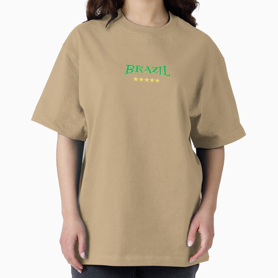 Brazil Football Gold Stars Vintage Jersey by KAWAII STUDIO NB