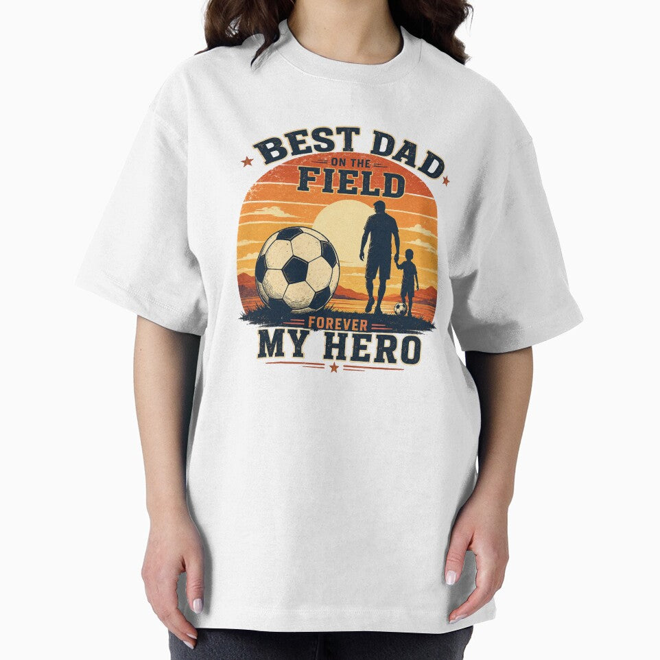 Best Dad On The Field Soccer Hero Vintage Sunset by Grump and Co