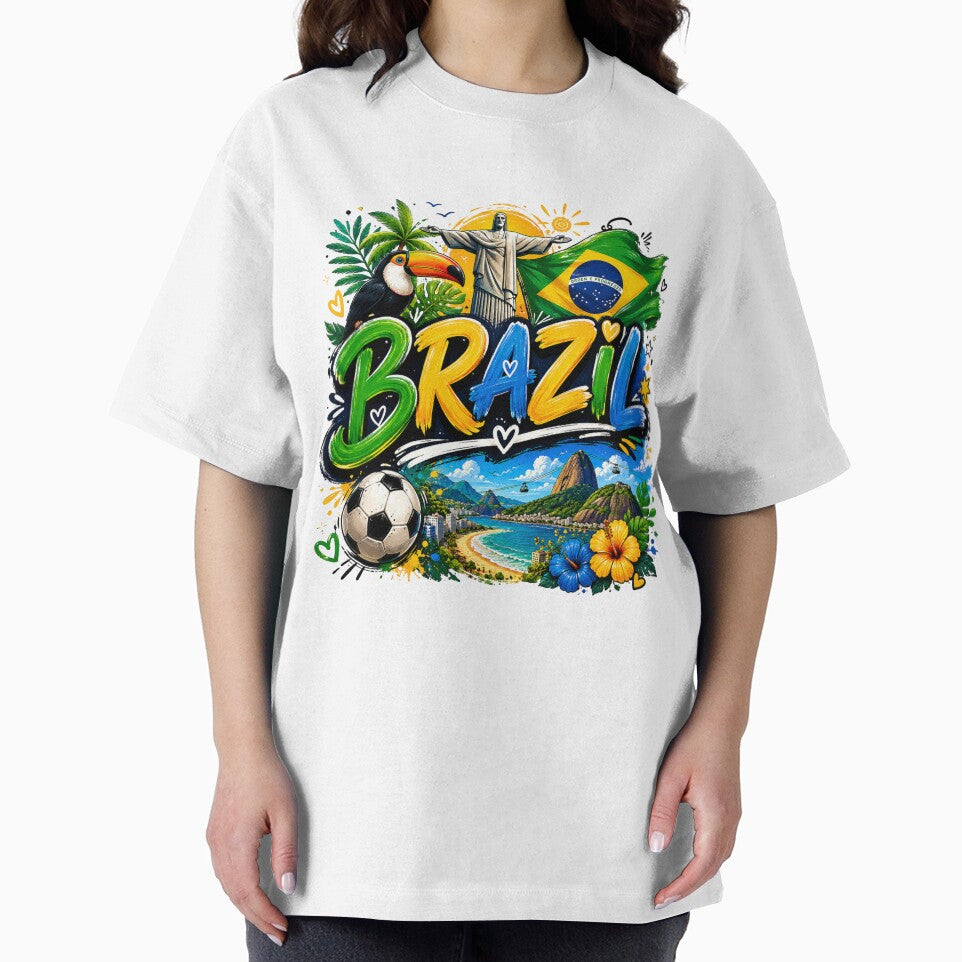 Brazil Pride Colorful Travel Soccer Carnival Tropical Design by Wear Sculpt