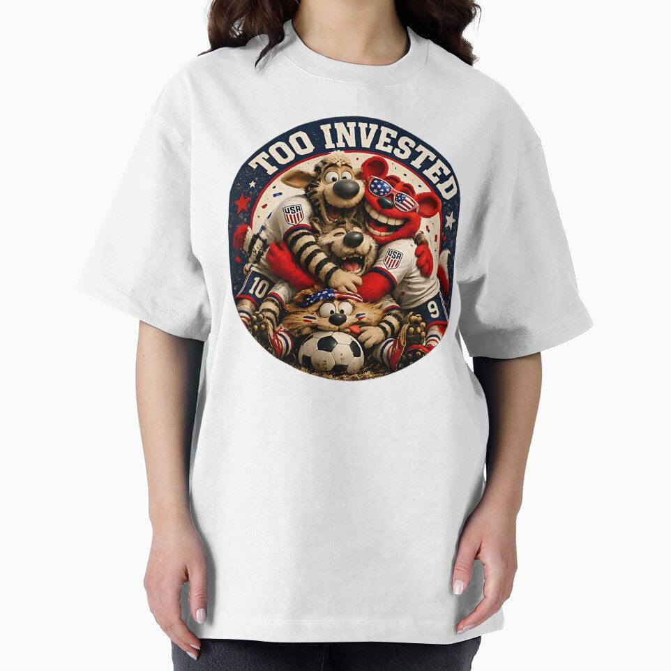 Too Invested USA Soccer Fan Funny Supporter by WabiSabiSjak