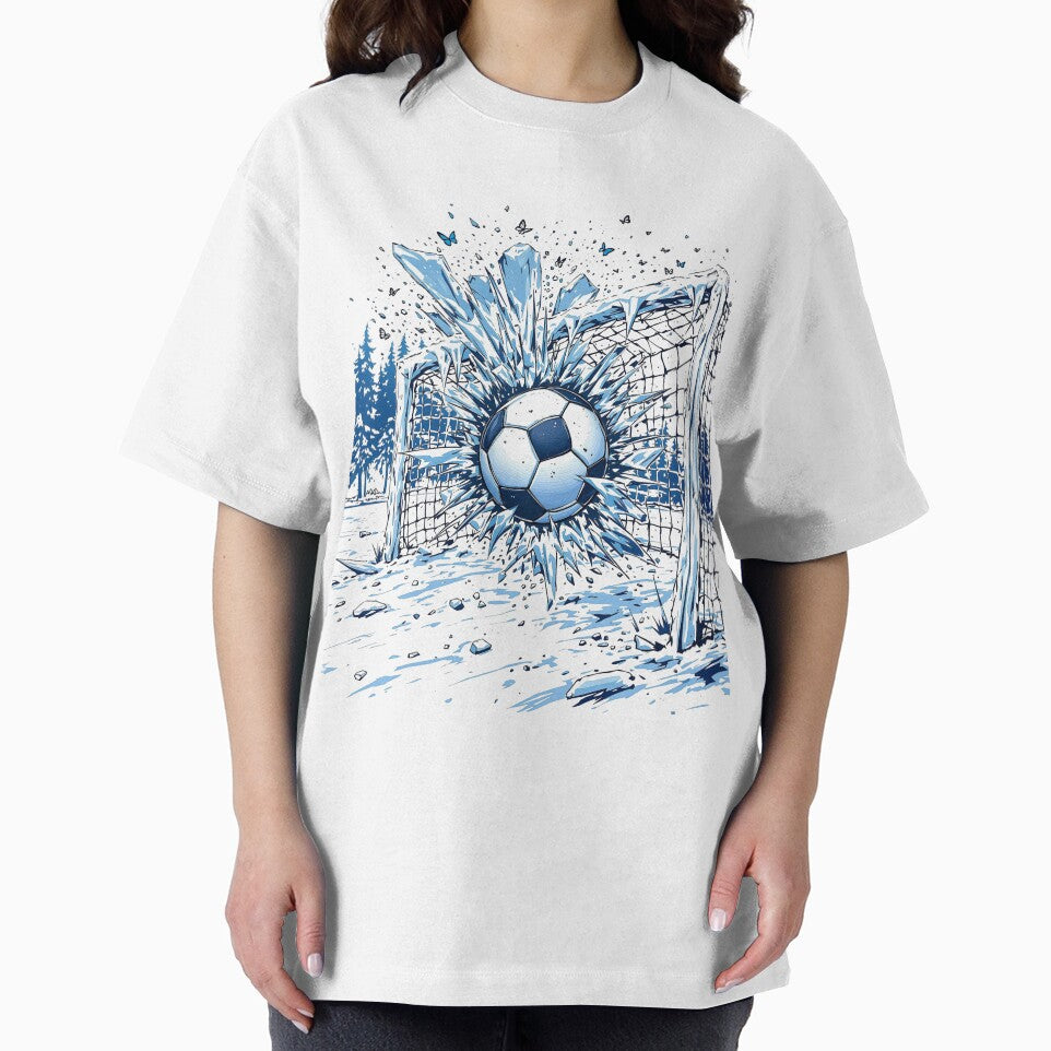 Frozen Strike - Winter Soccer Goal in the Icy Wilderness by HappySproutArt