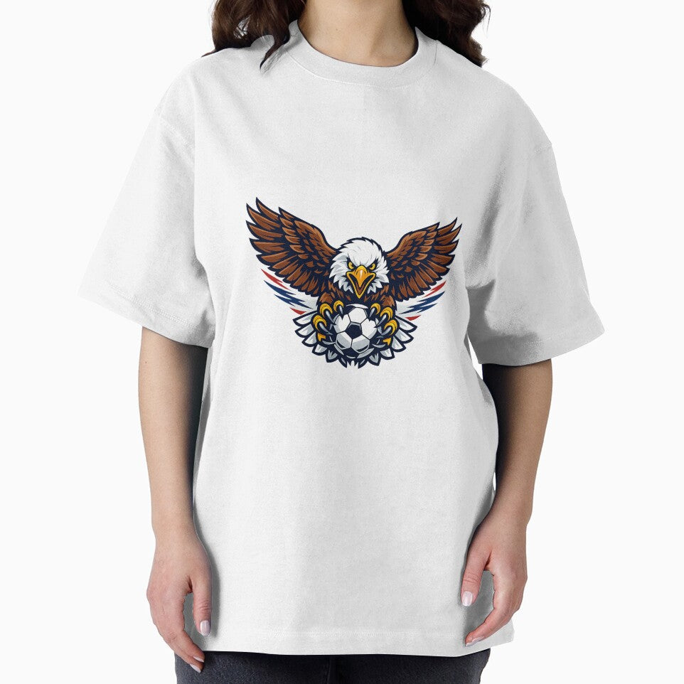 USA Eagle Soccer T-Shirt | Patriotic Football Design by wizooo411