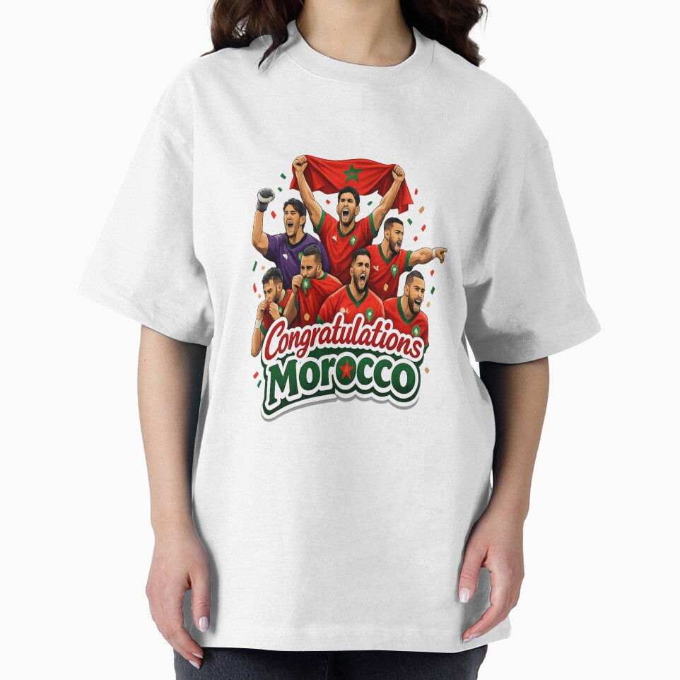 Congratulations Morocco Football Celebration Sticker | Proud Moroccan Soccer Fan Design by sosservice