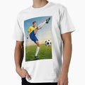 Brazil Kick – Vintage Brazilian Soccer Graphic Tee for Football Fans by paulo silveira