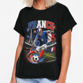 France Soccer Skeleton Retro Collage by OceanBandwear