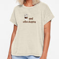 Coffee and Online Shopping I Funny Quotes T Shirt by Sshmorr