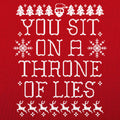 Throne of Lies Ugly Christmas Sweater Santa Quote