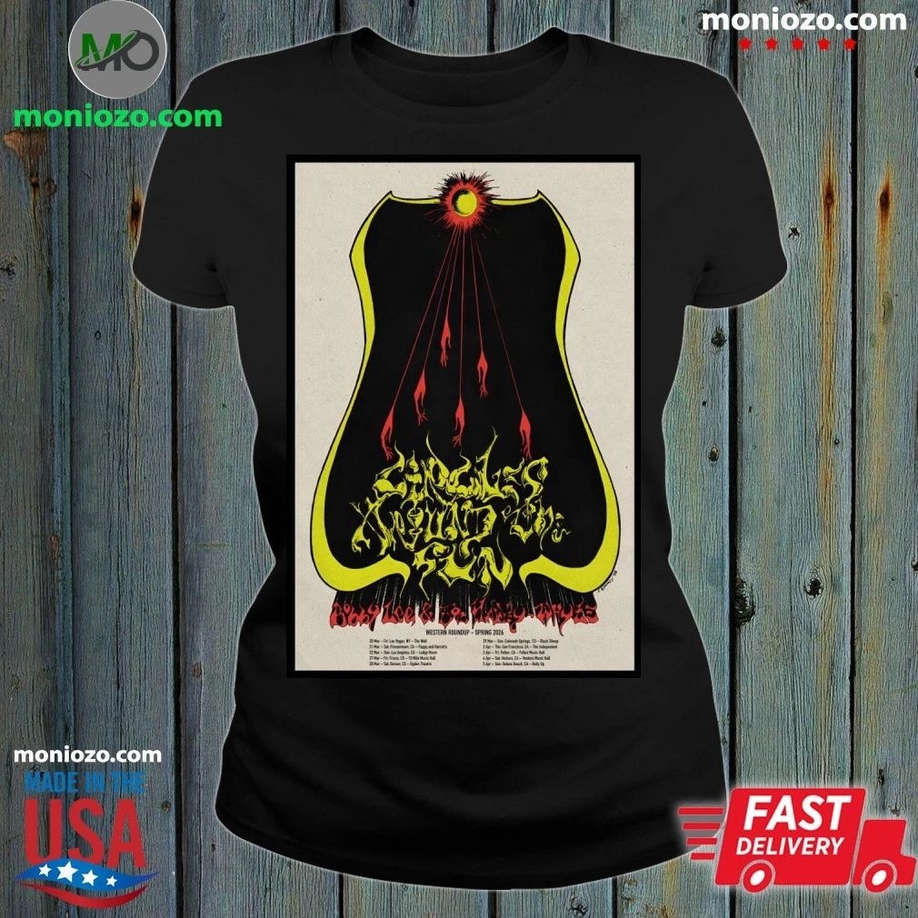 Original Circles Around The Sun Western Roundup Tour 2026 Spring Poster Shirt