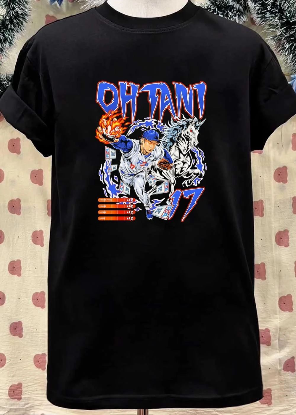 Shohei Ohtani Pitching Baseball With Unicorn Oh Tani 17 PSA T-Shirt