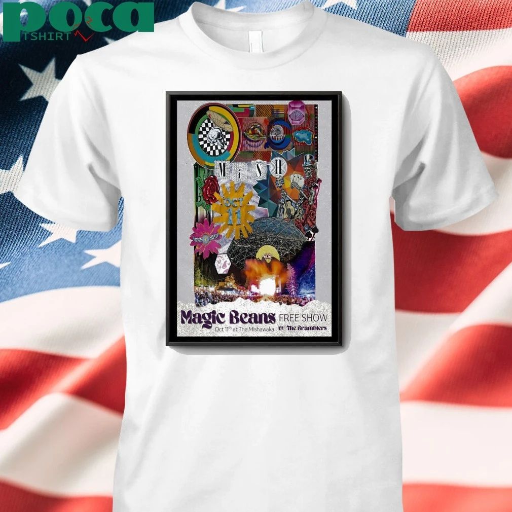 Original Magic Beans Oct 11 2025 At the Mishawaka Amphitheatre in Bellvue CO Poster shirt