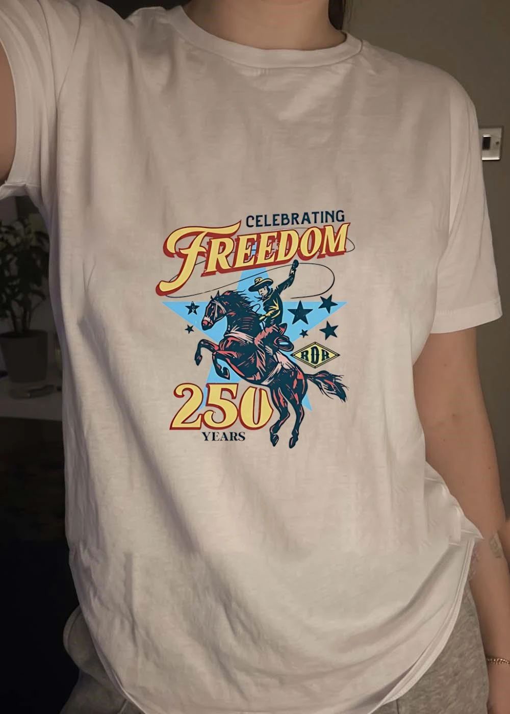 Celebrating Freedom 250 Years Cowboy RDR T-Shirt