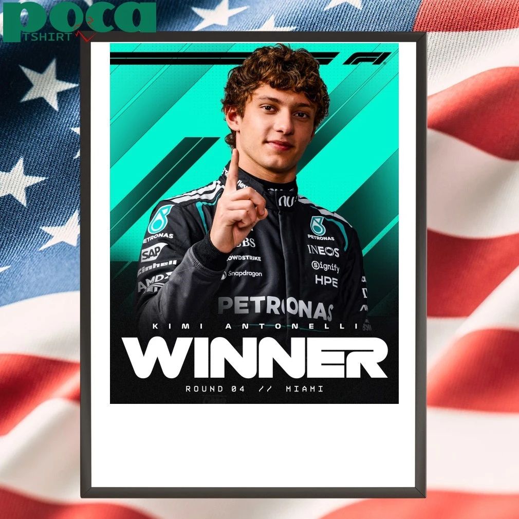 Kimi Antonelli Winner Miami GP 2026 Mercedes-AMG PETRONAS F1 Team T-Shirt