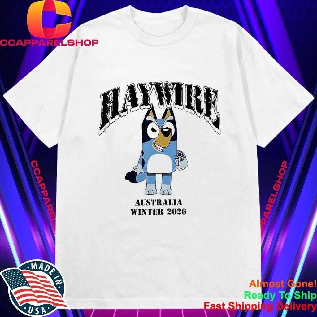 Haywire Australia Winter 2026 Tour Merch Bluey Shirt