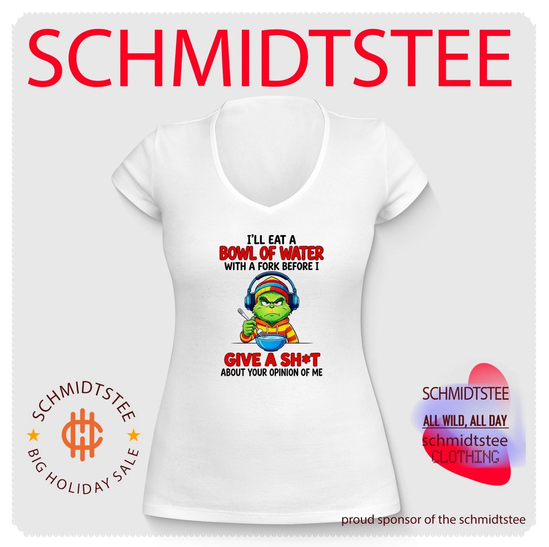I’ll Eat a Bowl of Water with a Fork Before I Give a Shit Grinch shirt