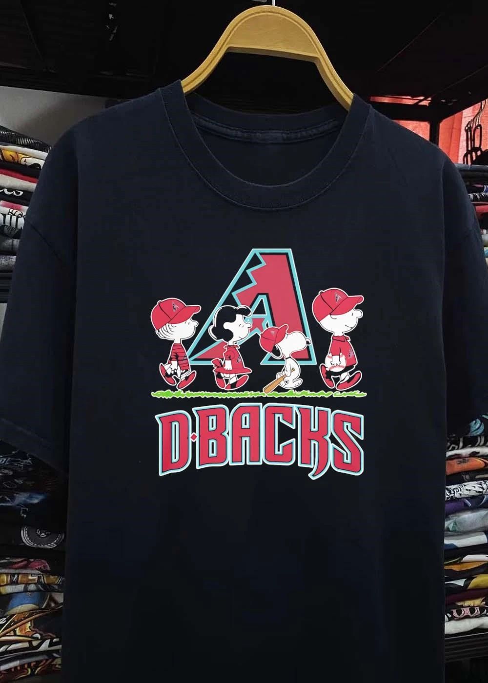 Peanuts Gang Playing Baseball D-BACKS Arizona Diamondbacks T-Shirt