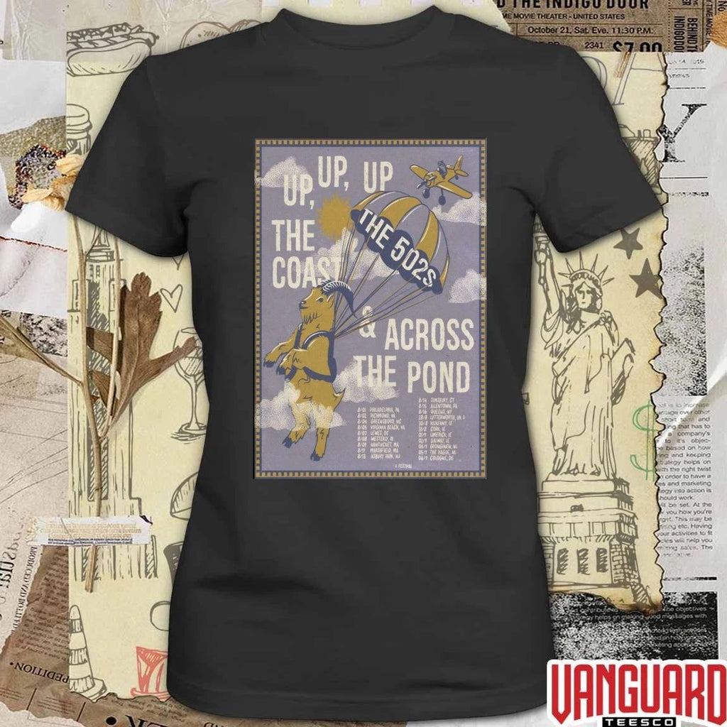 The 502s Up, Up Up The Coast And Across The Pond 2026 Tour Poster t-shirt
