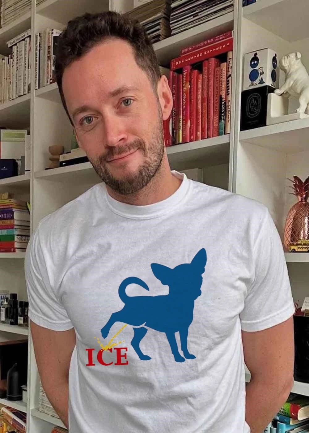 Funny Chihuahua Pissing on ICE T-Shirt