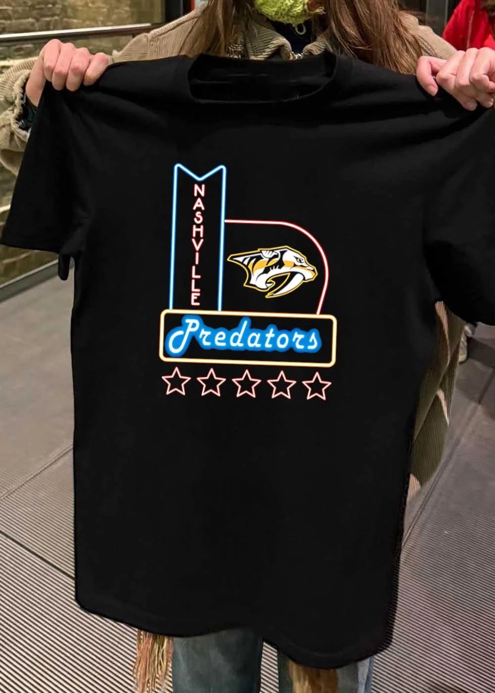 Nashville Predators Neon Sign Retro Light Banner Hockey shirt