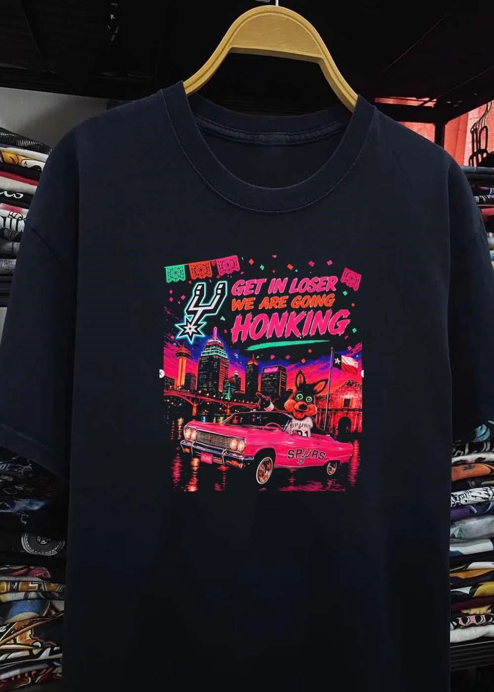 The Coyote San Antonio Spurs Get in Loser We Are Going Honking T-Shirt