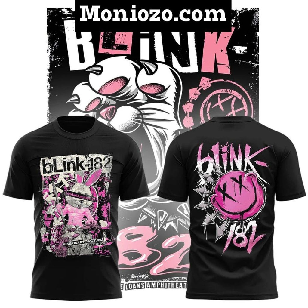 Blink 182 Missionary Impossible Tour At Virginia Beach 2025 T-Shirt