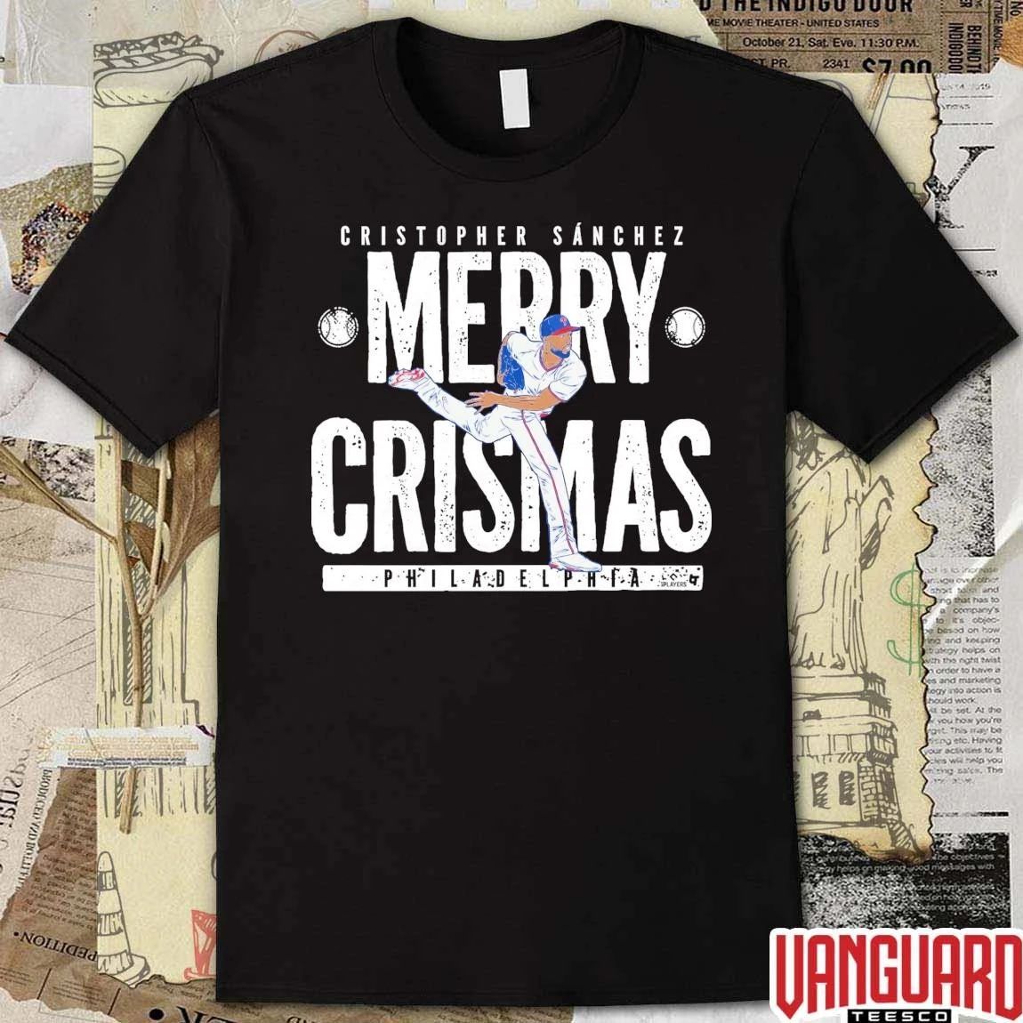 Cristopher Sanchez Merry Crismas Philadelphia Phillies MLB Pop Up Shop t-shirt
