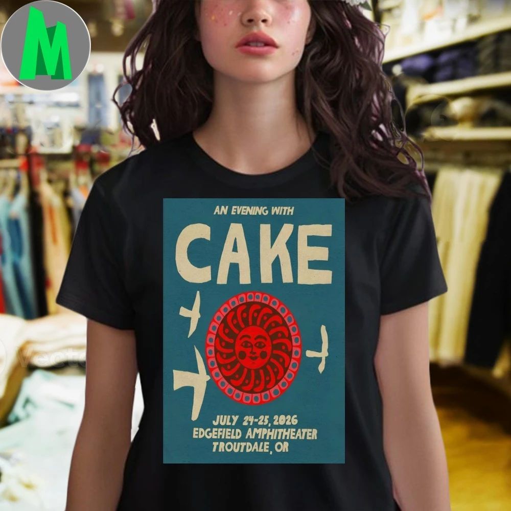 Cake Edgefield Amphitheater In Troutdale OR Jul 24-25 2026 Poster Shirt