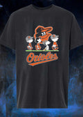 Peanuts Gang Walking with Baseball Gear Orioles T-Shirt