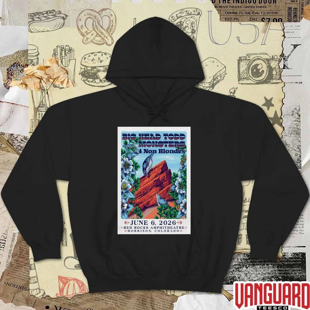Big Head Todd & the Monsters June 6, 2026 Red Rocks Amphitheatre Morrison, CO Poster t-shirt
