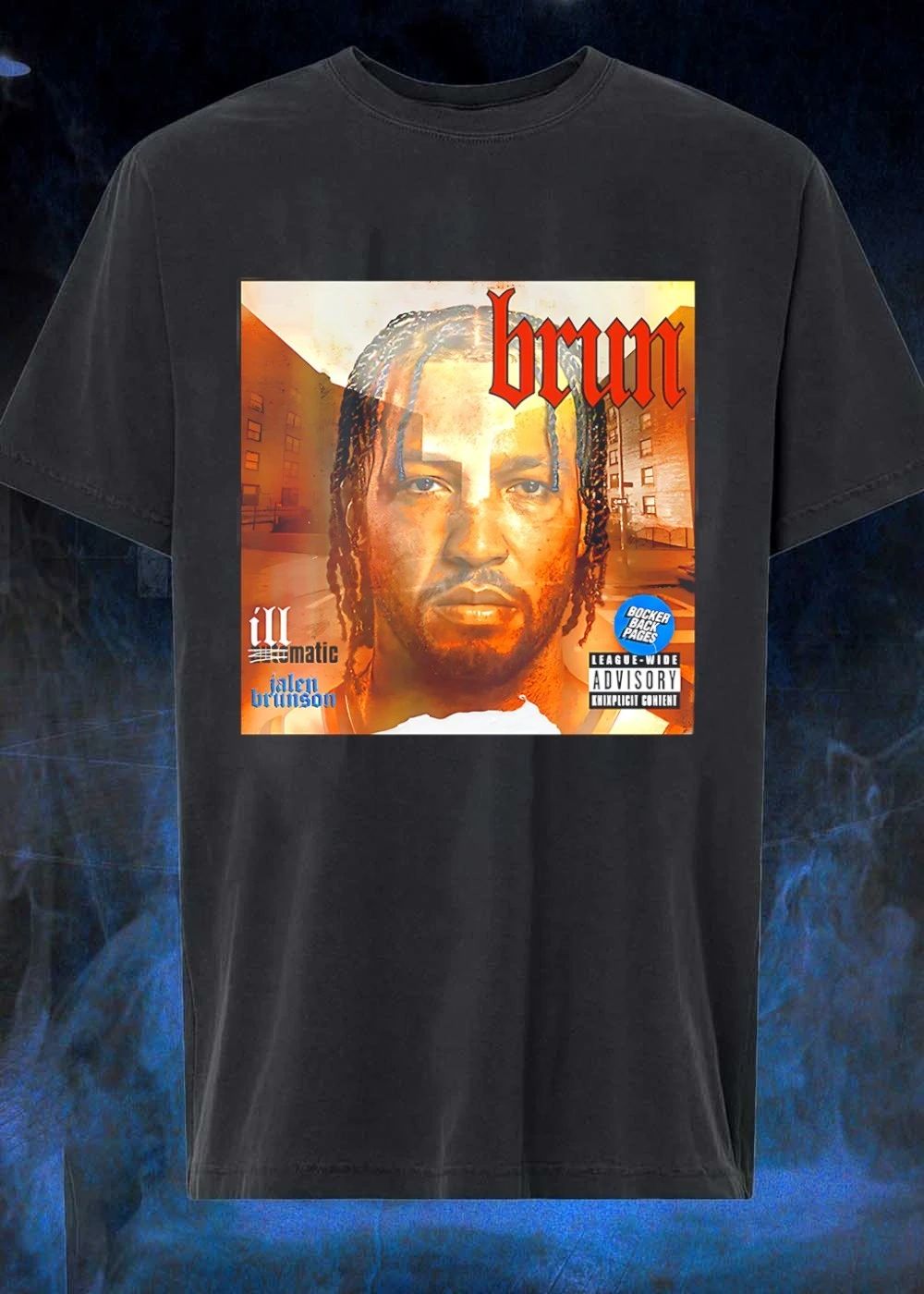 Illmatic Brun Bocker Back Pages League Wide Advisory Jalen Brunson T-Shirt