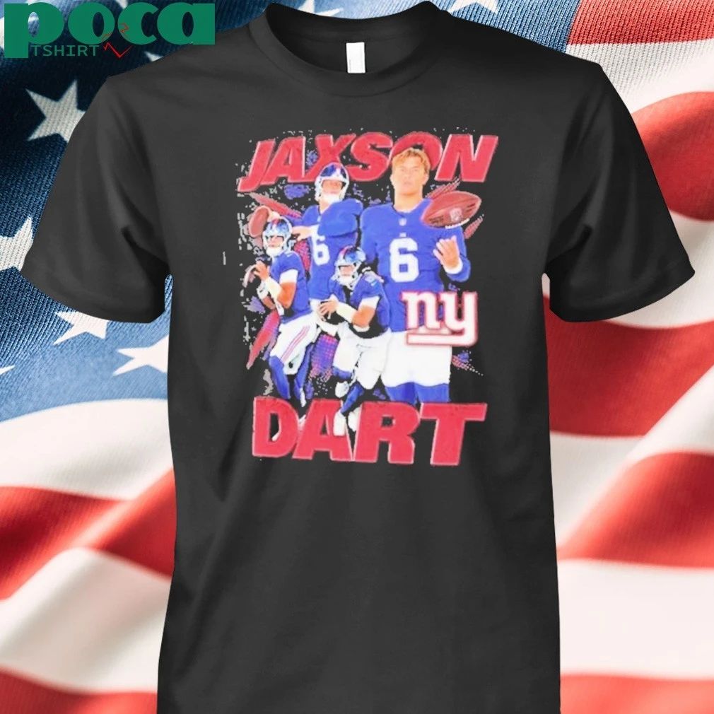 Jaxson Dart New York Giants Notorious Graphic T-Shirt