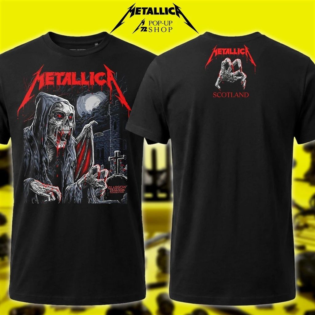 Metallica Pop-Up Shop Glasgow Shirt – Scotland June 25th 2026 Hampden Park Gig – Landon Armstrong Design