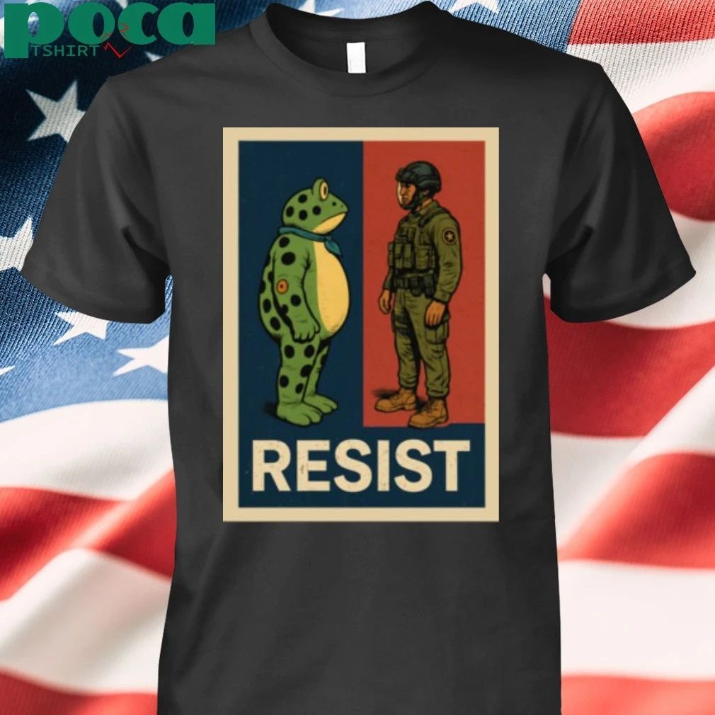 Portland Frog Against Resist Portland Soldier Vintage T-shirt