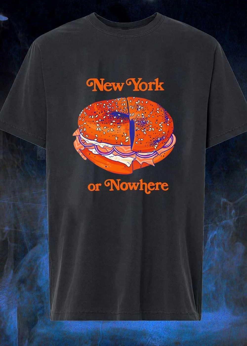 New York or Nowhere Bagel Graphic T-Shirt