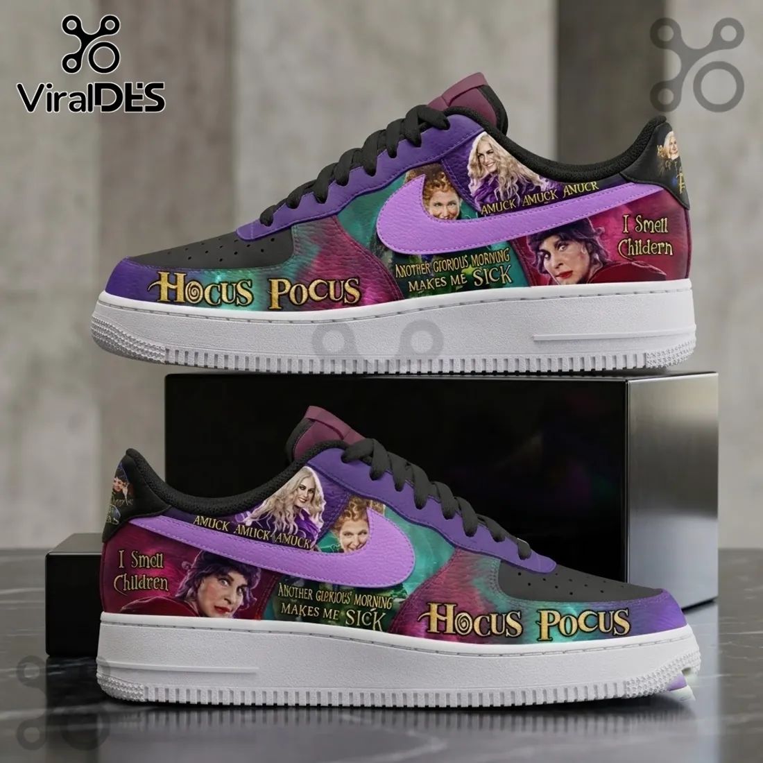 Hocus Pocus Sanderson Sisters Purple Air Force 1 Sneakers