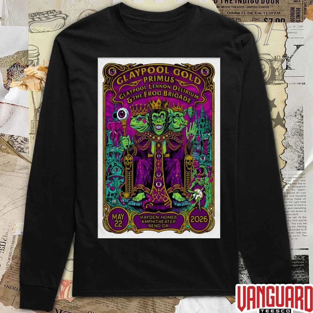 Primus In Bend OR On May 22 2026 Hayden Homes Amphitheater Tour Poster t-shirt