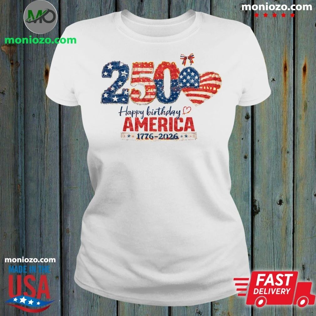 Happy Birthday America 1776 2026 250th Birthday Shirt