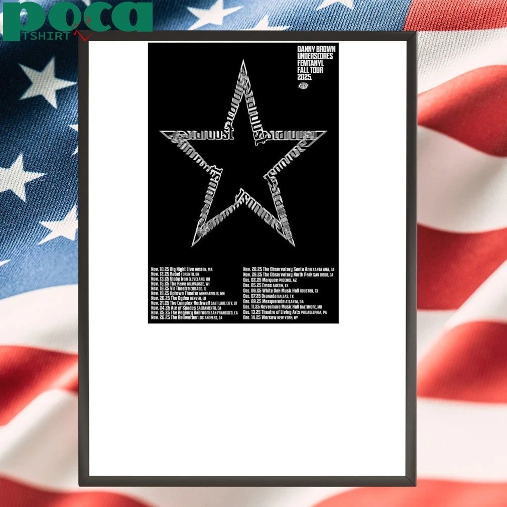 Danny Brown Underscores Femtanyl Tour 2025 Concert Poster shirt