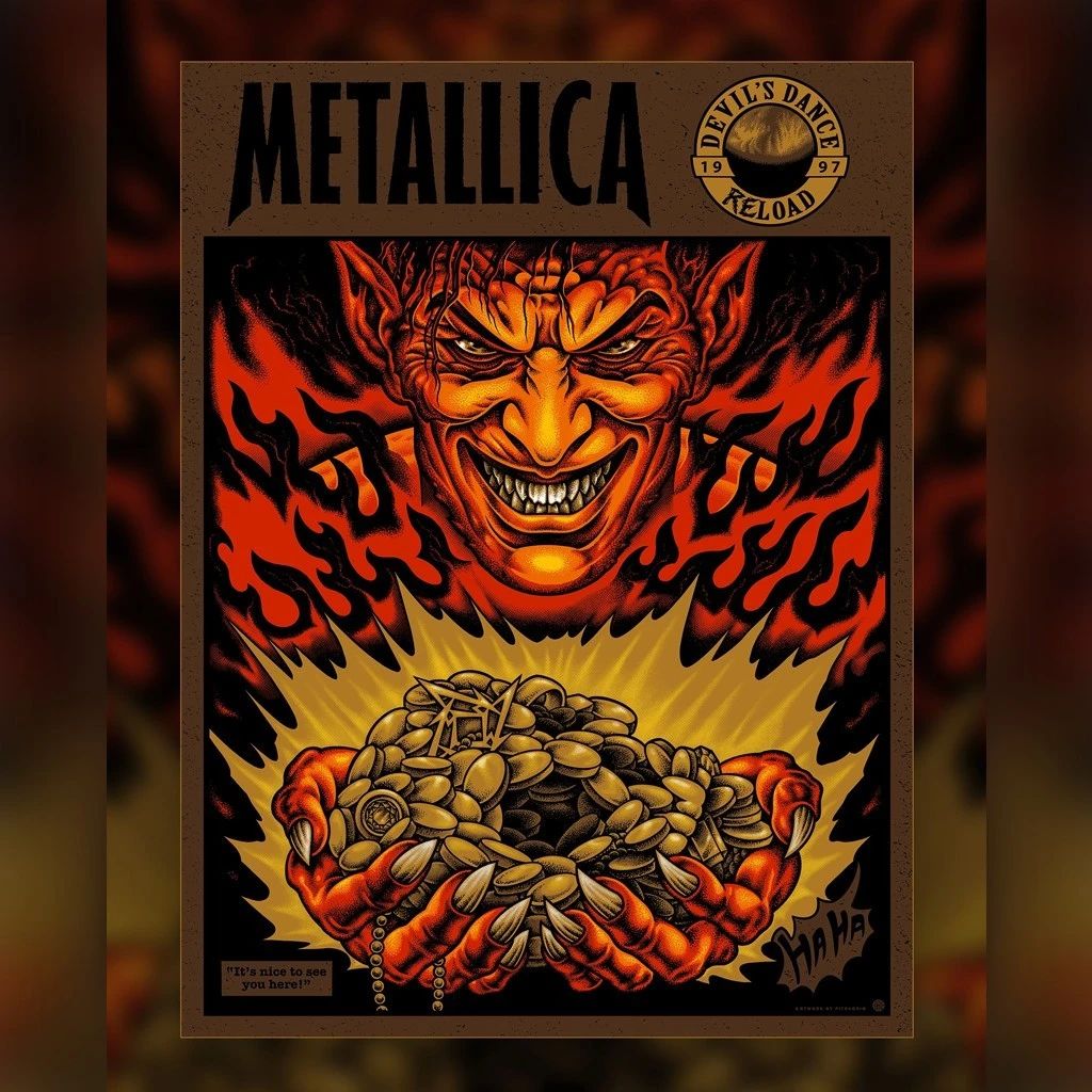 Metallica M72 Poster Devil’s Dance Reload 1997 It’s Nice To See You Here Limited Edition