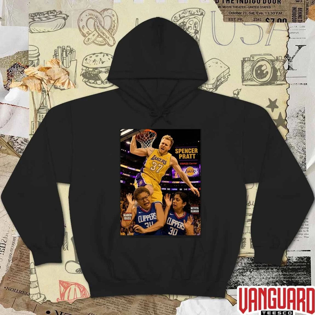 Spencer Pratt, Karen Bass, and Nithya Raman Dunks On Communists NBA Players t-shirt