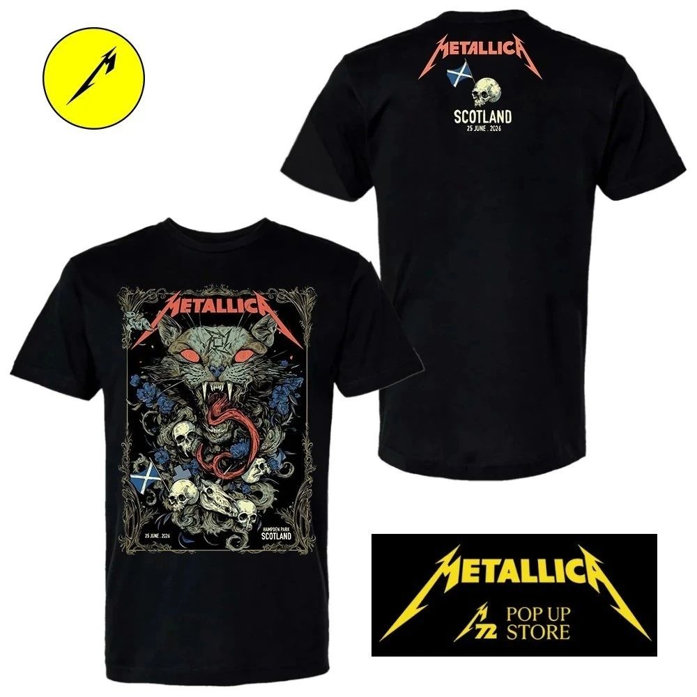 Metallica M72 Glasgow T-Shirt Limited Edition June 25, 2026 Hampden Park Scotland – By WolfSkullJack Pop-Up Shop