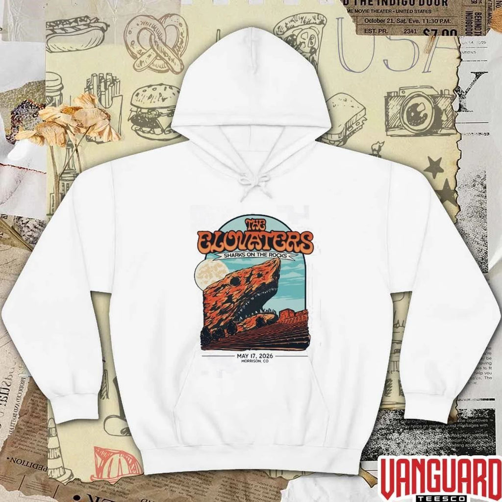 The Elovaters Sharks On The Rocks at Red Rocks Amphitheatre on May 17 2026 Morrison CO t-shirt