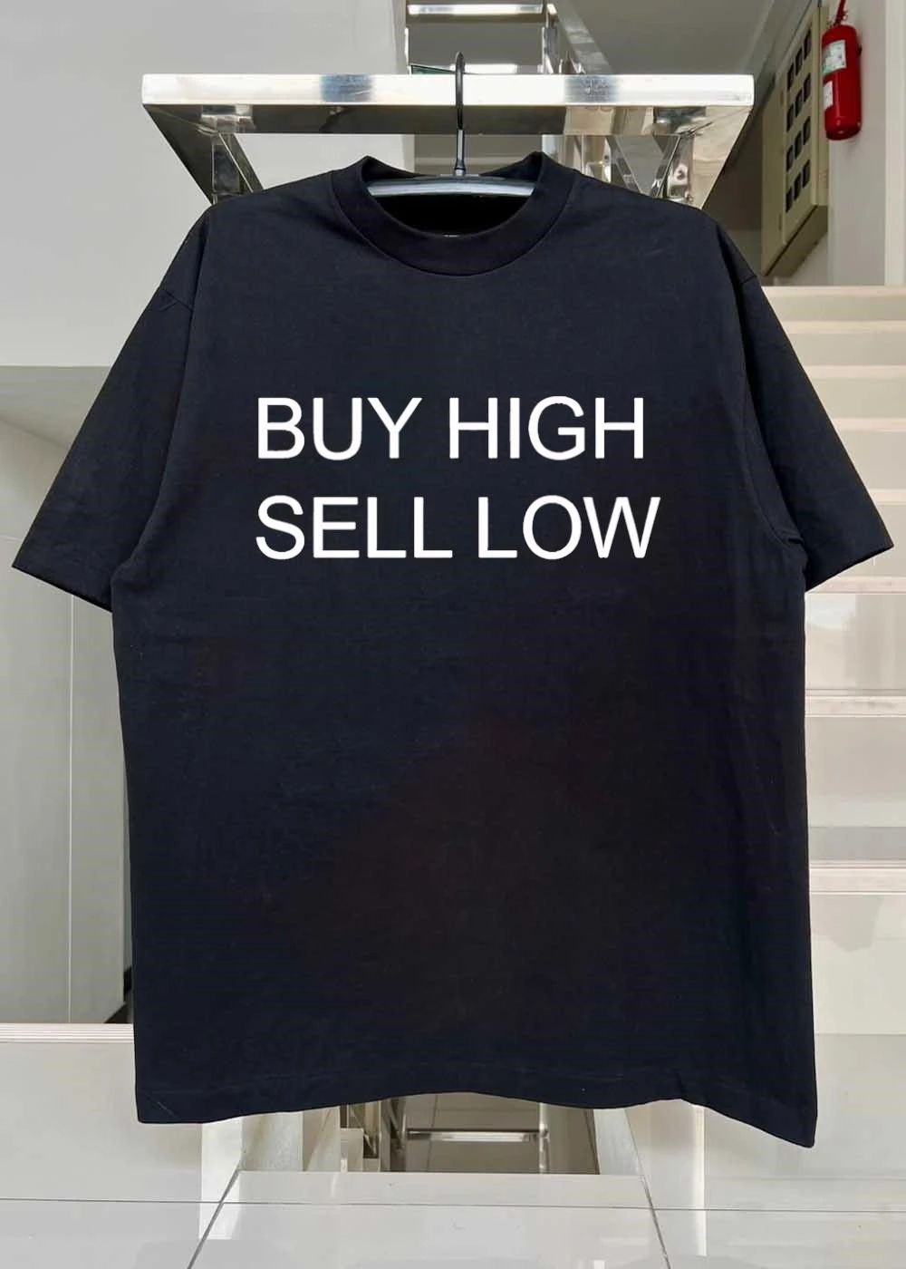 Finance Humor Buy High Sell Low Slogan shirt